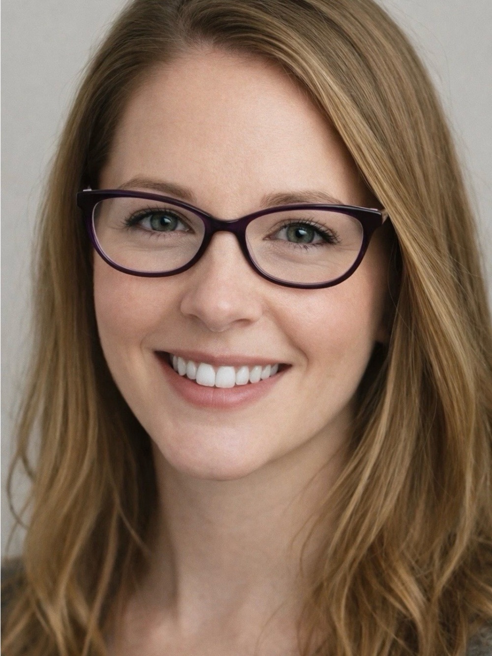 Valerie Spencer Purple Cat Eye Eyeglass Full Frame Modern Designer Sample